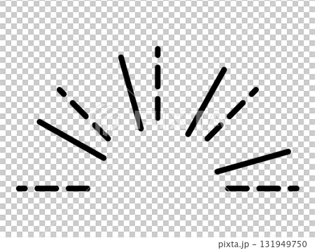 簡單的半圓形旭日單調 131949750