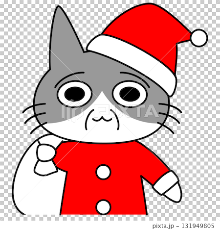 Gray Santa Cat Character | Christmas, Gift, Winter, Cute, Thank You Gray Santa Cat Character | Christmas, Gift, Winter, Cute, Thank You 131949805