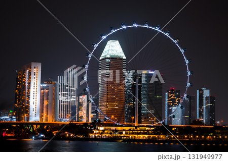 シンガポールフライヤーの夜景 131949977