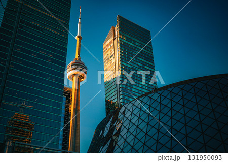 CNタワーと高層ビル 131950093