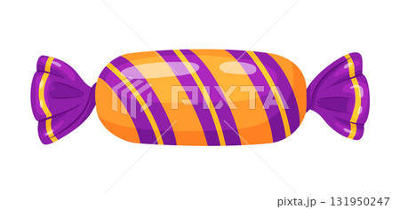 Candy in bright wrapping. flat vector style. 131950247