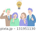 アイデアを出し合う4人の男女 131951130