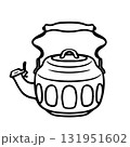 Retro teapot. Logo for a tea shop. Doodle illustration for menu design. 131951602