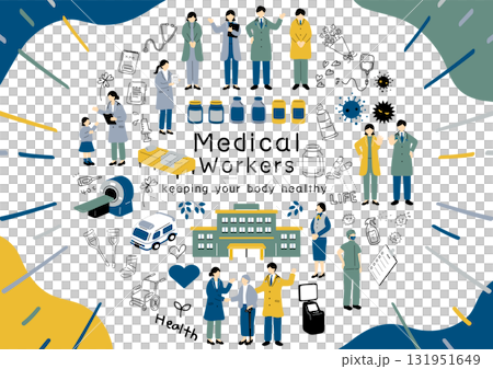 医療従事者と病院 131951649