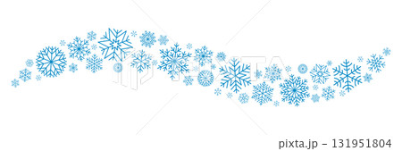 Blue snowflakes border Blue snowflakes border 131951804