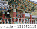 A drum with a large dragon design at Jangansa Temple in Gijang, Busan, South Korea 131952115