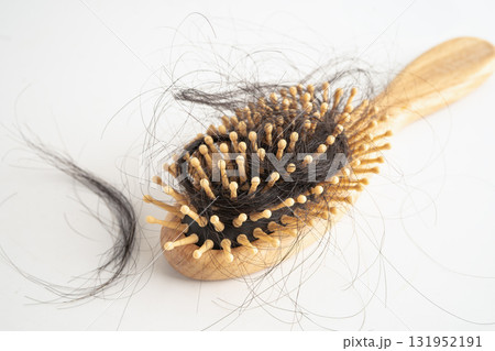Hair loss fall with comb bush serious problem health, beauty and cosmetic. Hair loss fall with comb bush serious problem health, beauty and cosmetic. 131952191