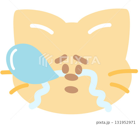 Illustration of cat crying expression for cartoon characters, comic, pet shop, vet, emoji, mood, emotion, emotion, feeling, adopt and rescue animal, sticker, cat icon, kitten face shape, foster home Illustration of cat crying expression for cartoon characters, comic, pet shop, vet, emoji, mood, emotion, emotion, feeling, adopt and rescue animal, sticker, cat icon, kitten face shape, foster home 131952971