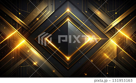 Abstract vector background with glowing light lines and waves in dark space for futuristic technology design or artistic wallpaper illustration 131953163