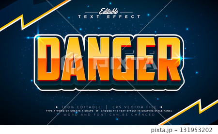 Danger Editable Text Effect Vector Graphic...のイラスト素材 [131953202] - PIXTA