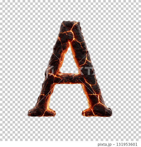 熔岩字母A透明背景PNG素材(發光的岩漿風格字體) 熔岩字母A透明背景PNG素材(發光的岩漿風格字體) 131953601