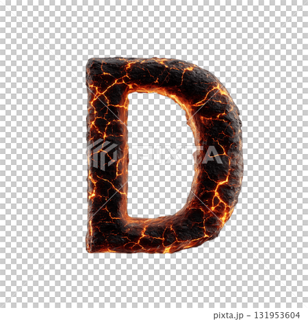 透明背景 PNG 材質上的熔岩字母 D(發光岩漿風格字體) 透明背景 PNG 材質上的熔岩字母 D(發光岩漿風格字體) 131953604
