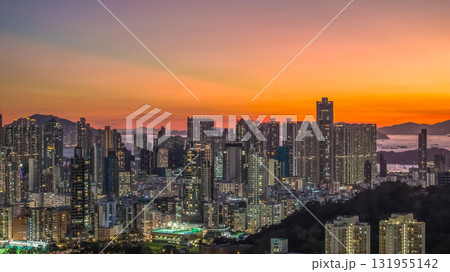 Oct 3 2025 Twilight Glow Over West Kowloon Skyline View 131955142