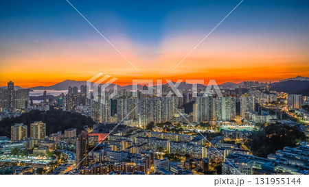 Oct 3 2025 Twilight Glow Over West Kowloon Skyline View 131955144