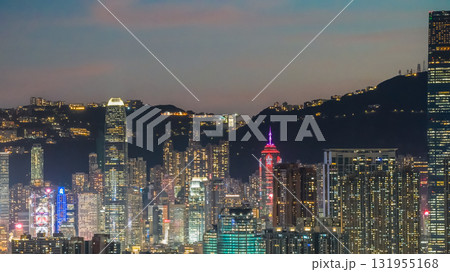 Oct 3 2025 Twilight View of Hong Kong Skyline from Kowloon Oct 3 2025 Twilight View of Hong Kong Skyline from Kowloon 131955168
