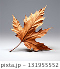 an AI Image Generator, Elegant Copper Maple Leaf Sculpture With Cream Highlights 131955552
