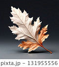 an AI Image Generator, Elegant Copper Maple Leaf Sculpture With Cream Highlights 131955556