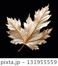 an AI Image Generator, Elegant Copper Maple Leaf Sculpture With Cream Highlights 131955559