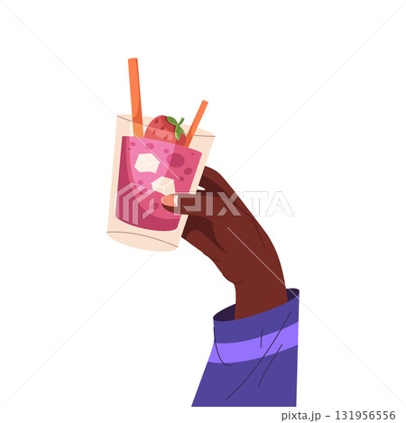 Summer beverage or bar cocktail in glass. Vector alcohol drink with garnish for night party or club festive, beach celebration. Toast icon for nightclub or exotic liquid for nightlife. Drinkware. Summer beverage or bar cocktail in glass. Vector alcohol drink with garnish for night party or club festive, beach celebration. Toast icon for nightclub or exotic liquid for nightlife. Drinkware. 131956556