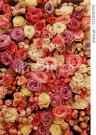 decoration with beautiful red flowers decoration with beautiful red flowers 131956705