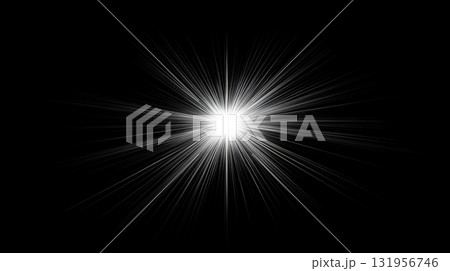 Bright Starburst Radiating Light. 131956746