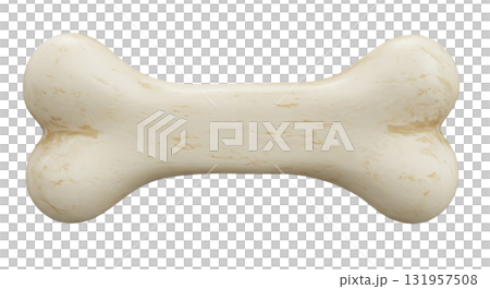 Cute bone-shaped dog treat perfect for canine nutrition ads, pet food packaging, or veterinarian clinic brochures about pet health and animal care 131957508