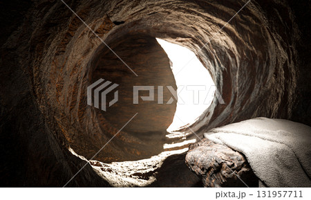 3d Empty tomb of jesus 3d Empty tomb of jesus 131957711