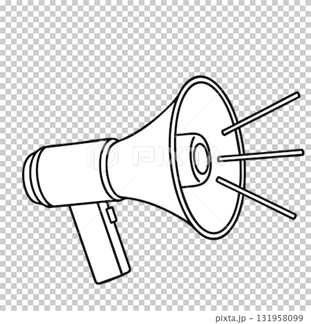 Outline Megaphone Icon for Marketing and Announcement 131958099