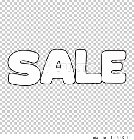 Outline Clip Art: Bold Bubble Text SALE Typography 131958115