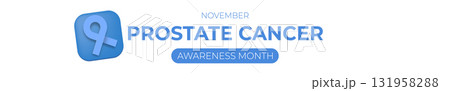November Prostate cancer awareness month wide banner with blue ribbon icon. Blue November is prostate cancer awareness month. Movember mens health month wide banner November Prostate cancer awareness month wide banner with blue ribbon icon. Blue November is prostate cancer awareness month. Movember mens health month wide banner 131958288