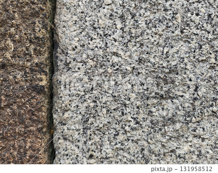 Natural granite stone texture background. Gray and brown abstract surface pattern with rough detail. solid rock material for construction and geology perfect backdrop 131958512