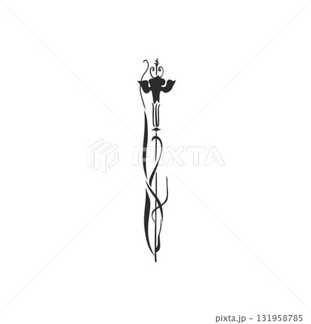 Hand drawn vector abstract outline,graphic,line vintage art nouveau ornament floral frame in calligraphic elegant modern style.Ornate floral vintage outline design concept.Vector frame elements. 131958785