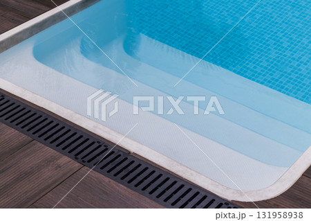 Shot of the private pool in the house. 131958938