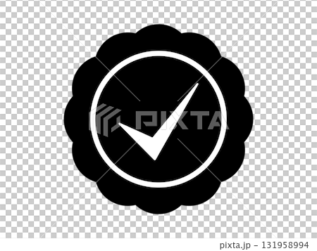 Guarantee badge icon monotone 131958994