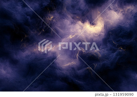 Swirling Mist in Deep Plum Hues Evokes Mystery and Wonder in a Cosmic Embrace Generative AI 131959090