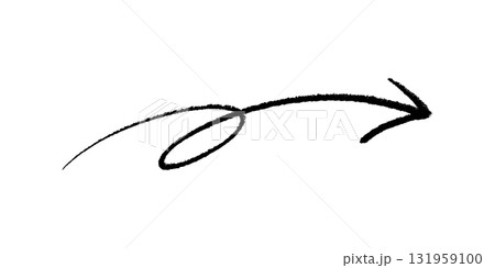 手書きのくるくる矢印 131959100