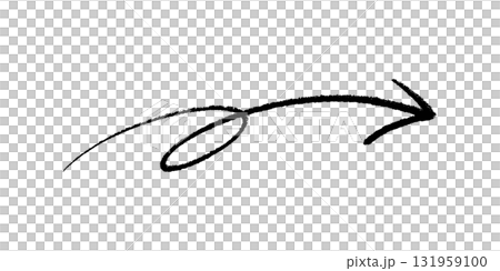 手書きのくるくる矢印 131959100