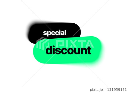 Discount banner template with blur effect. Vector illustration. 131959151