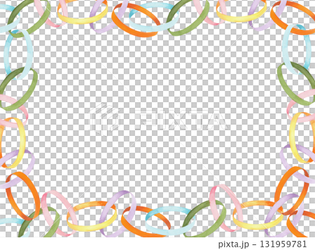 Restangular frame of paper garland. Watercolor illustration. For fabric, wallpaper, packing paper, greeting cards, design, decoration and illustration. Restangular frame of paper garland. Watercolor illustration. For fabric, wallpaper, packing paper, greeting cards, design, decoration and illustration. 131959781