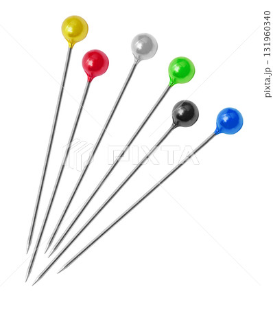 Colorful pins with transparent background for easy isolation Colorful pins with transparent background for easy isolation 131960340