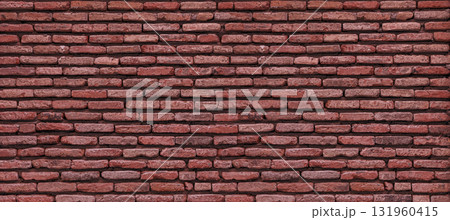 Old red brick wall forming a textured background 131960415