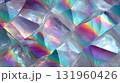 Iridescent crystals with rainbow colors and reflections. 131960426