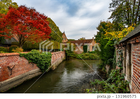 Autumn colors in Groot Begijnhof Leuven 131960575