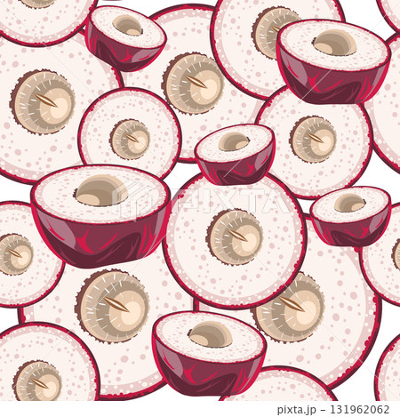 Malay apple slices tropical fruit seamless pattern vector illustration Malay apple slices tropical fruit seamless pattern vector illustration 131962062