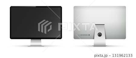 Modern computer display front and back 131962133