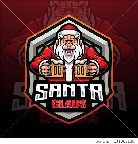 Santa claus esport mascot logo design 131963139
