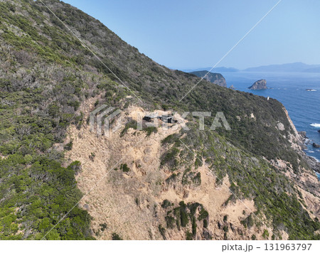 愛媛県愛南町　由良岬御所跡　遠景 131963797