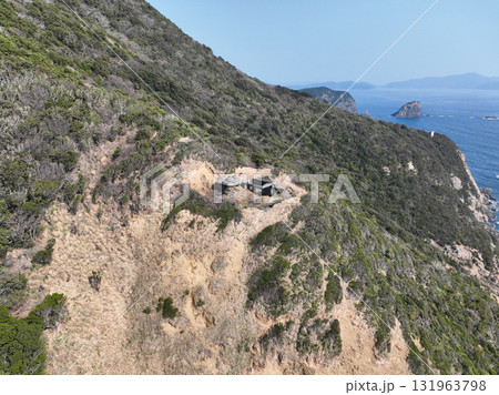 愛媛県愛南町 由良岬御所跡 遠景 愛媛県愛南町 由良岬御所跡 遠景 131963798