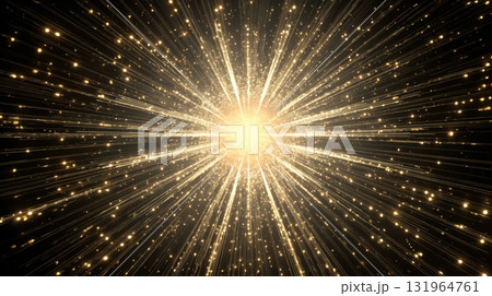 breathtaking abstract background featuring a bright, star-like burst of golden light in the center, from which countless light particles and streaks radiate outwards, creating dazzling, dynamic visual breathtaking abstract background featuring a bright, star-like burst of golden light in the center, from which countless light particles and streaks radiate outwards, creating dazzling, dynamic visual 131964761