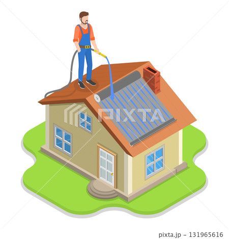 3D Isometric Flat Vector Illustration of Renewable Energy, Grean Sustainable Sources. Item 1 3D Isometric Flat Vector Illustration of Renewable Energy, Grean Sustainable Sources. Item 1 131965616